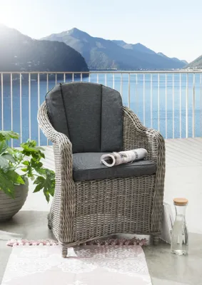 Produktbild von Destiny Gartensessel MALAGA 2er Set, Polyrattan + Aluminium, vintage grau