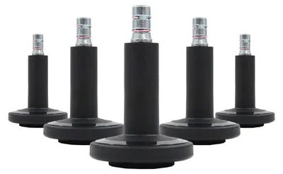 Obrázok produktu pre 5x podlahové klzáky STATO-M pin 11 mm / 60 mm nožičky s plsťou čierne
