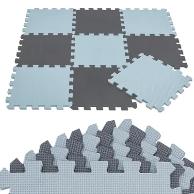 Image de 9 pièces tapis de jeu bébé tapis puzzle - 30x30 tapis d'éveil tapis de sol chambre d'enfant