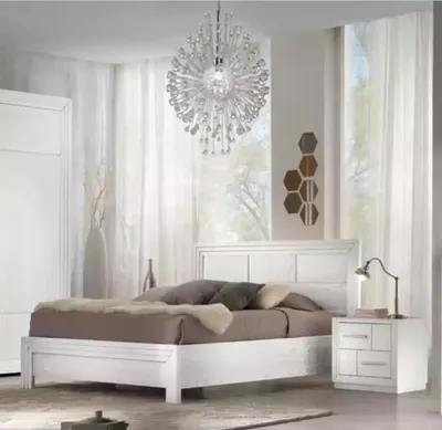 Produktbild von Luxus Komplettes Schlafzimmer Set Bett 2x Nachttische Kleiderschrank