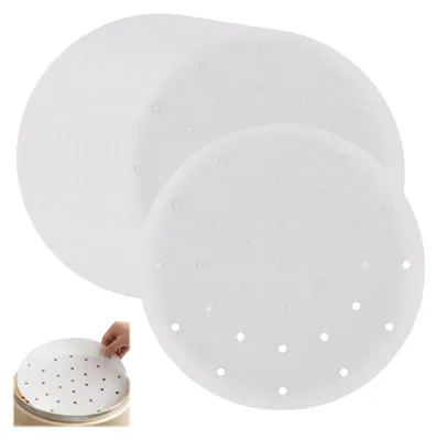 100er-Pack Dämpfpapier 23 cm rund antihaftbeschichtet perforiert