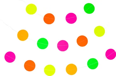 Produktbild von Oblique Unique Kreis Girlande Deckenhänger Banner mit Kreisen Geburtstag Party Einschulung Deko - neonfarben bunt