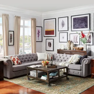 Produktbild von Chesterfield Ecksofa Wohnlandschaft Sofa Couchen Polster Ecke Couch Sofas  Neu