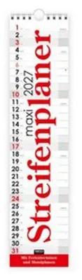 Produktbild von TRÖTSCH - Streifenkalender Maxi Rot 2027