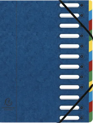 Image de Exacompta 6x Trieur à fenêtres véritable 12 compartiments Bleu 55122E