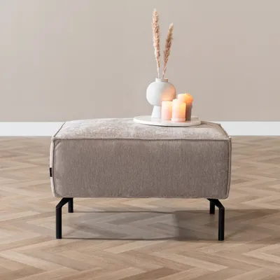 Produktbild von Bronx71 Hocker Kansas Stoff taupe