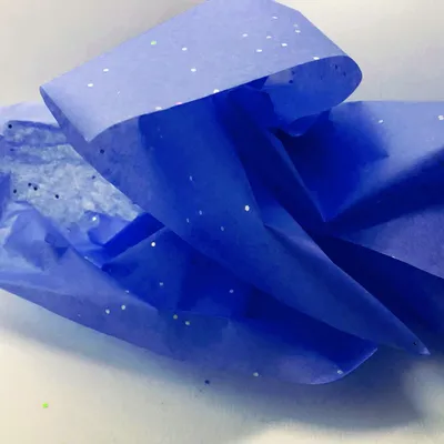 Seidenpapierbögen 50 Stück, 30x20 Zoll, Glitzer, Paradeblau
