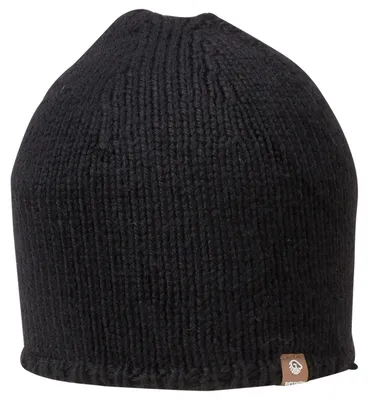 Giesswein Unisex leichte Strickmütze Merinowolle Hohe Munde in schwarz