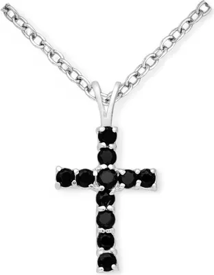 Produktbild von Strieborný prívesok Cross ČIERNY