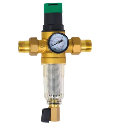 Produktbild von AQUA HEATING Druckminderer Wasser mit Manometer und Messgerät,  1 Zoll Wasserdruckregler mit selbstreinigendem Siebfilter, Druckminderventil Druckregler Messing