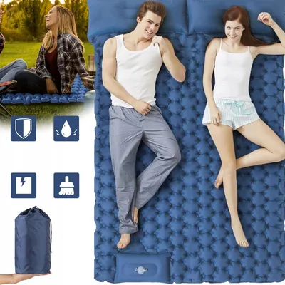 Produktbild von Isomatte Camping Luftmatratze Ultraleicht Camping Matratze mit Kissen Tragbar Luftzellenmatte für Outdoor, Wandern, Zelt, Strand
