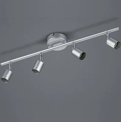 Produktbild von Deckenstrahler PARIS 4 flammig Metall Silber titanfarbig, 50cm breit