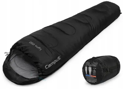 Produktbild von Campus Warm Schlafsack LYNX 250 schwarz, L