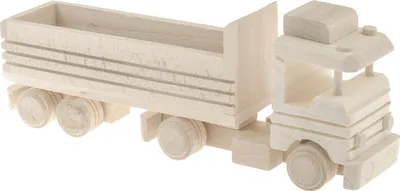 Produktbild von LKW mit beweglicher Ladefläche Holzspielzeug Decoupage EKO für Kinder