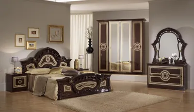 Produktbild von Bett Doppel Hotel Antik Betten 2x Nachttisch Schlafzimmer Möbel 3tlg Betten Neu