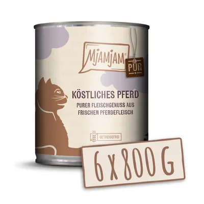 Produktbild von MjAMjAM - Premium Nassfutter für Katzen - purer Fleischgenuss - köstliches Pferd