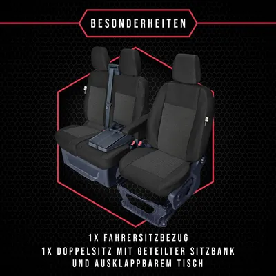 Immagine prodotto di Coprisedili auto personalizzati per Ford Transit Custom da 06.18 Coprisedili 9 posti