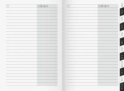 Produktbild von Registerheft 13,5x20cm mit Registerschnitt A-Z Packung mit 5 Stück