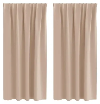 Obrázok produktu pre Sada dvoch zatemňovacích závesov s pútkami, 175 x 140 cm, farba taupe