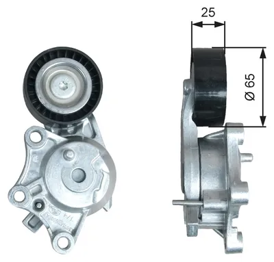 Produktbild von GATES T39378 Spannrolle Keilrippenriemen 1613255480 7808-21778 780821778