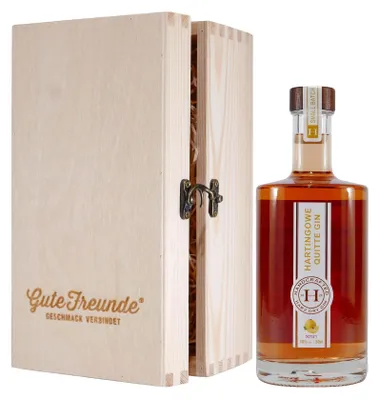 Produktbild von Hartingowe Quitten Gin mit Geschenk-Holzkiste