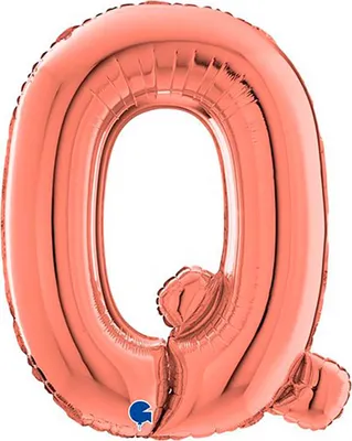 Produktbild von Riesenbuchstabe Folienballon 26"/66cm | Rosegold #Q