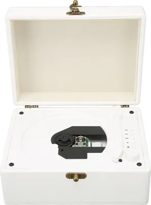 Zdjęcie produktu dla Odtwarzacz CD z obsługą Bluetooth, wejściem AUX, portem USB, gniazdem słuchawkowym, odtwarzaczem płyt CD z pilotem zdalnego sterowania, dla dzieci, dorosłych i studentów, kolor biały