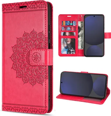 Produktbild von Handy Tasche für Samsung Galaxy S24 FE Hülle Handyhülle Klapphülle Wallet Case in Rot