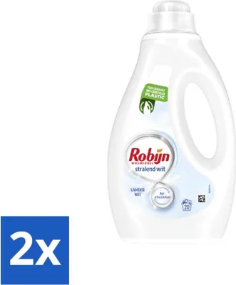 Produktbild von Robijn – Bright White – Flüssigwaschmittel – 20 Wäschen - Vorteilspack - 2 Stücke