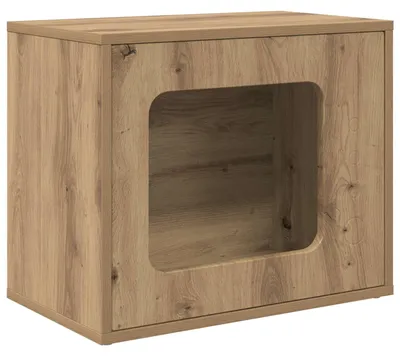 Zdjęcie produktu dla vidaXL Domek dla kota, rękodzieło, dąb, 51 x 30 x 42,5 cm, materiał drewnopochodny