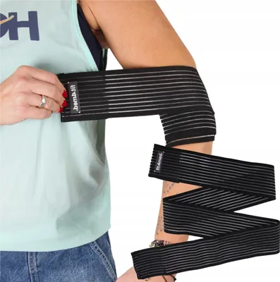 Immagine prodotto di FIT4MED | Stabilizzatore di gomito - Bianco - 76 cm - 7,5 cm di larghezza - Misura universale - Unisex