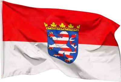 Produktbild von PHENO FLAGS Hessen Flagge 90 x 150 cm Hessische Fahne Wappen Bundesland 2 Ösen