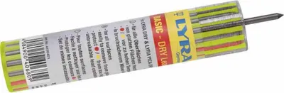 A clear shot of a product packaging containing graphite leads for a deep hole marker.