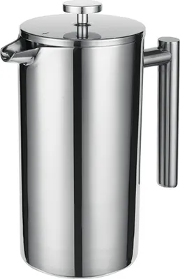 Produktbild von French Press 304 Edelstahl Thermokaffeemaschine Teebereiter 800 ml 3 Filter Verbruehungsschutzgriff Rostfreie Kaffeepresse