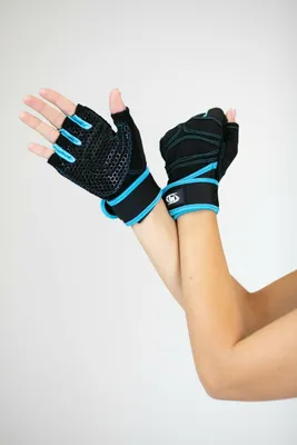 Produktbild von LOREY - Hochwertige Fitness Handschuhe, Fitnesshandschuhe, Trainingshandschuhe; Größe: M - Blau
