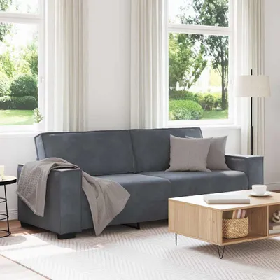 Produktbild von ZMH 3-Sitzer-Sofa Dunkelgrau 180 cm Samt