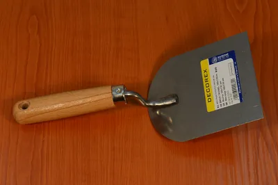 Produktbild von Stuckateurkelle Mauerkelle Edelstahl Spachtel Gips Spachtel Holzgriff, 100x130mm
