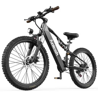 Produktbild von XT90 vollgefedertes Elektro‑Mountainbike, 48V 20Ah, bis zu 60 km Reichweite, All‑Terrain‑Breitreifen, max. 150 kg Zuladung, 26‑Zoll‑Reifen， LED