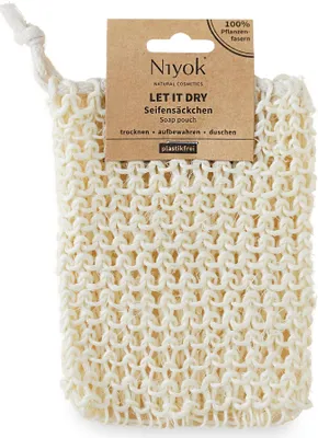Produktbild von Niyok Seifensäckchen aus Sisal, Sisalsäckchen für Seife, 100% Pflanzenfasern, Seifenbeutel für feste Dusche & festes Shampoo, Seifentasche