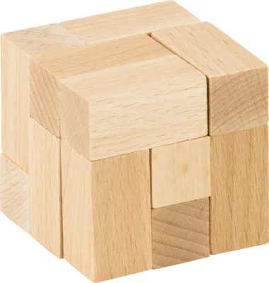 Image de Puzzle en bois "Cube", couleur naturelle.