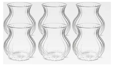 Produktbild von 6-teiliges Set Teegläser (200 ml) – Robuste Trinkgläser in geriffelter Optik – Spülmaschinengeeignet – Türkische Teegläser – Modernes Design für Tee und Heißgetränke