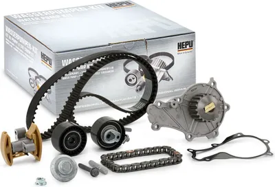 Produktbild von HEPU PK08030XT Zahnriemensatz + Wasserpumpe für FORD Fiesta Mk6 Schrägheck (JA8, JR8) Fiesta Mk5 Schrägheck (JH1, JD1, JH3, JD3) Focus II Schrägheck