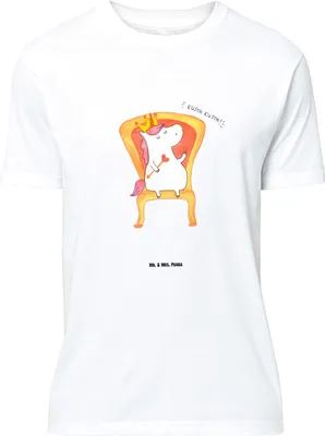 Produktbild von Mr. & Mrs. Panda Größe L T-Shirt Einhorn Prinzessin - Weiß - Geschenk, Shirt, Geburtstag, mit Spruch, Monat, Geburtstagsgeschenk, Tshirt, Unicorn