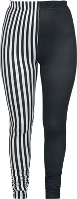 Produktbild von RED by EMP Damen schwarz/weiße Leggings in Streifen Optik L