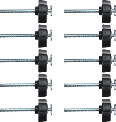 Produktbild von 10er-Pack T-Bolzen- und Mutternsatz M8 Holzbearbeitungswerkzeugvorrichtungen Schraubenschlitzbefestigung und Durchgangslochmutter Gehrungsschienenschrauben Vorrichtung mit Gewinde