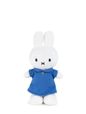 Produktbild von Nijntje & Miffy Schlüsselanhänger Bon Ton Toys Farbe weiß mit blauem Kleid 10 cm