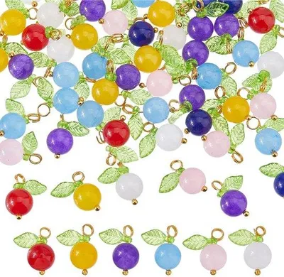 Produktbild von Naturkristall-Charms für Schmuckherstellung, 60 Stück