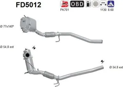 Obrázek produktu pro Filtr Pevných Částic Dpf Vw 2.0Tdi Euro 4