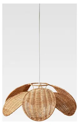 Produktbild von Lampenschirm für das Kinderzimmer aus Rattan in Blütenform natur