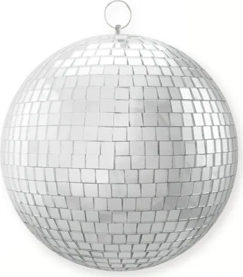 Produktbild von Spiegelkugel 20cm - Discokugel - Echtglas - 10x10mm Spiegel - silber